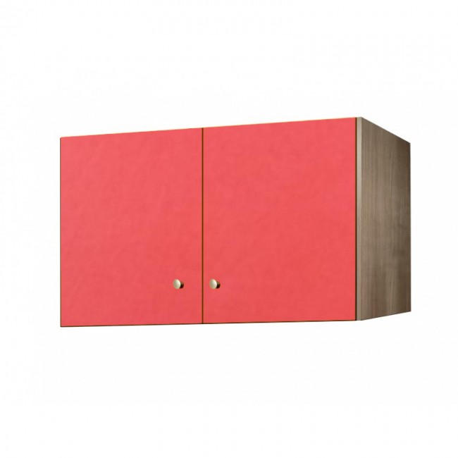 Πατάρι ντουλάπας δίφυλλο σε χρώμα δρυς-κόκκινο 85x50x60
