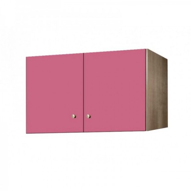 Πατάρι ντουλάπας δίφυλλο σε χρώμα δρυς-ροζ 85x50x60