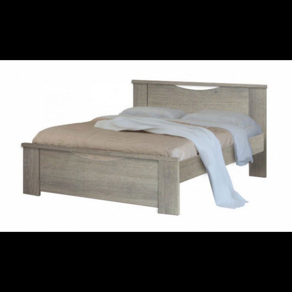 Κρεβάτι "ΧΑΜΟΓΕΛΟ" διπλό σε χρώμα σταχτί 140x190