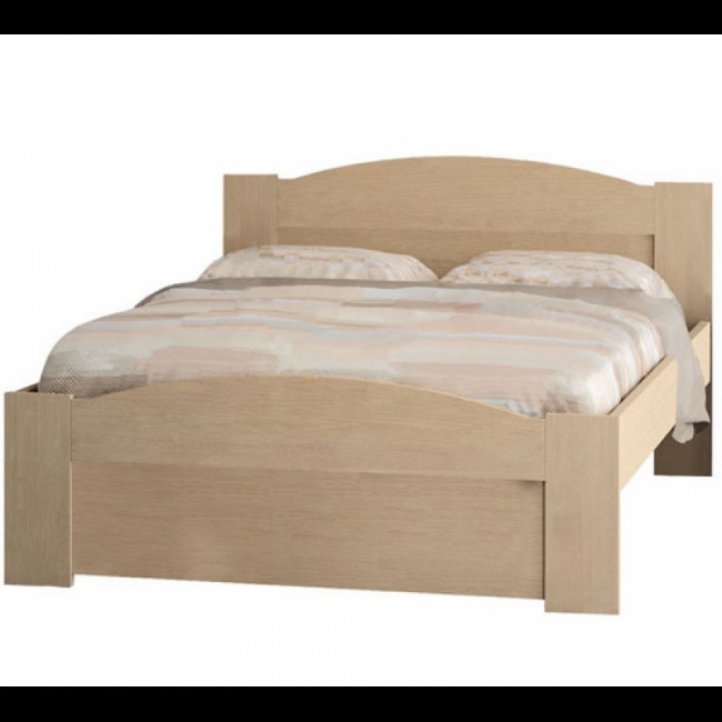Κρεβάτι "ΚΥΜΑ" διπλό σε χρώμα δρυς 140x190