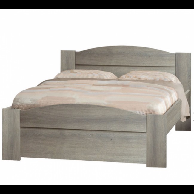 Κρεβάτι "ΚΥΜΑ" διπλό σε χρώμα σταχτί 140x190