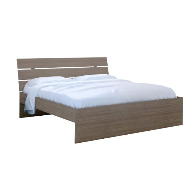 Κρεβάτι "ΝΟΤΑ" διπλό σε χρώμα σταχτί 150x200