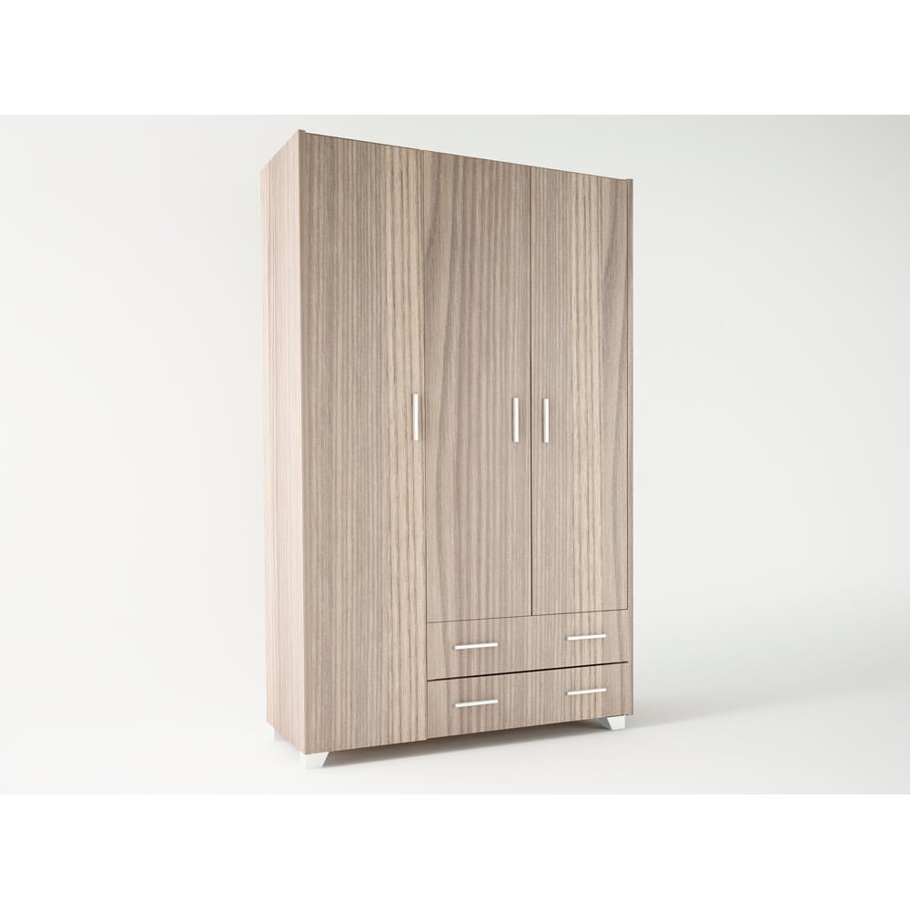 Ντουλάπα τρίφυλλη σε χρώμα σταχτί 110x50x180