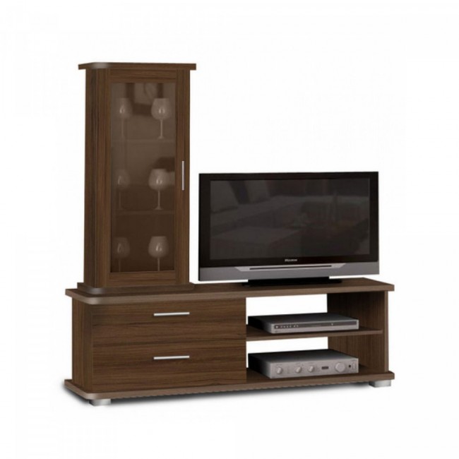 Σύνθεση τηλεόρασης "ΝΕΦΕΛΗ" σε χρώμα καρυδί 135x45x140