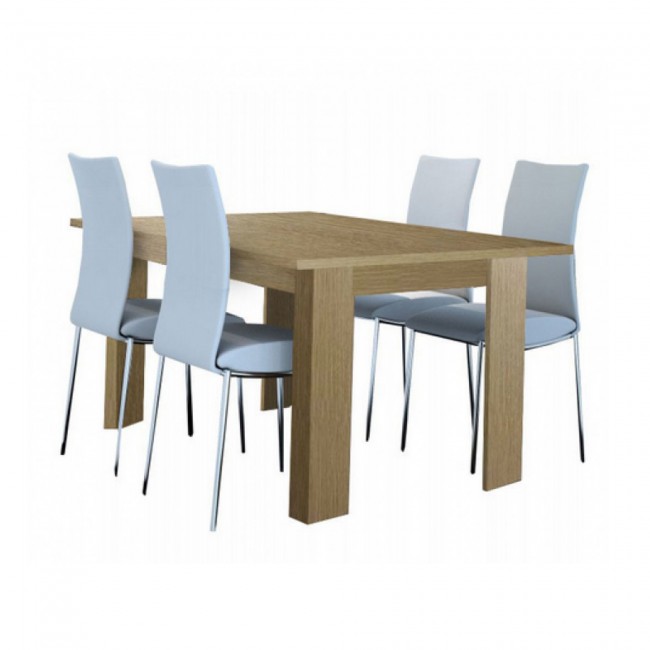 Τραπέζι "ΦΑΙΗ" ανοιγόμενο σε χρώμα δρυς 120+40x72x78