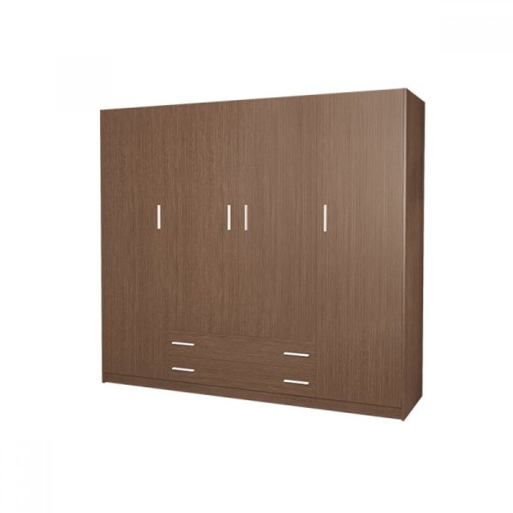 Ντουλάπα τετράφυλλη σε καρυδί χρώμα 200x60x180