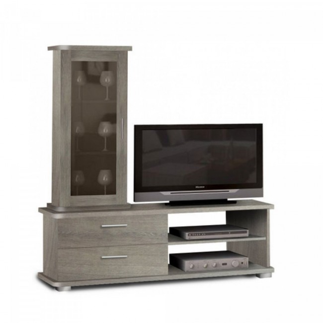 Σύνθεση τηλεόρασης "ΝΕΦΕΛΗ" σε χρώμα σταχτί 135x45x140