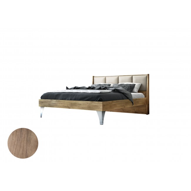 Κρεβάτι "DIVA" διπλό σε χρώμα καρυδί 160x200