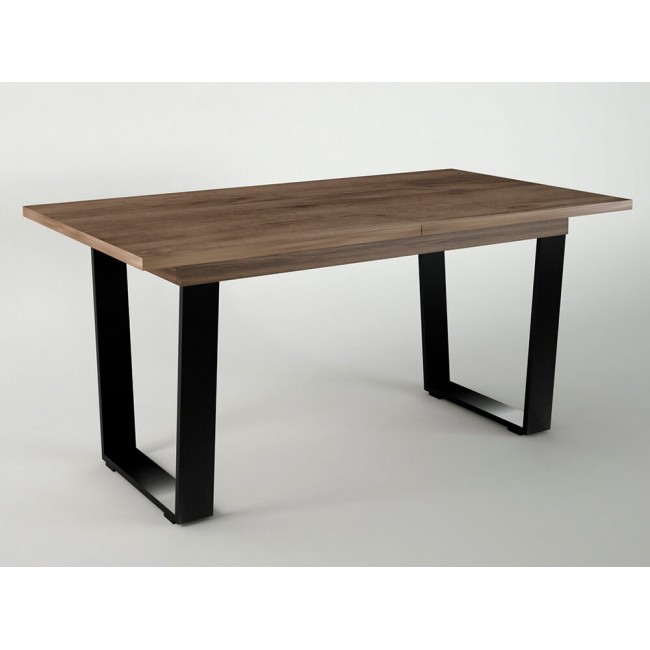 Τραπέζι φαγητού "ΗΦΑΙΣΤΟΣ" ανοιγόμενο σε χρώμα καρυδί 160(+40)x90x75