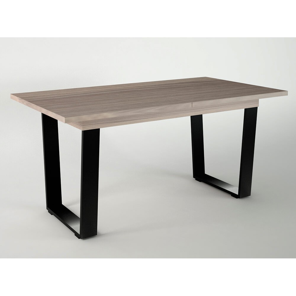 Τραπέζι φαγητού "ΗΦΑΙΣΤΟΣ" ανοιγόμενο σε χρώμα σταχτί 160(+40)x90x75