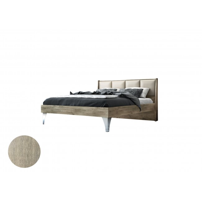 Κρεβάτι "DIVA" διπλό σε χρώμα σταχτί 160x200