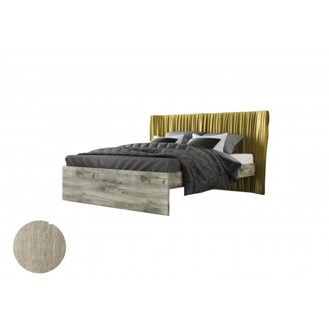 Κρεβάτι "QUEEN" διπλό σε χρώμα σταχτί 160x200