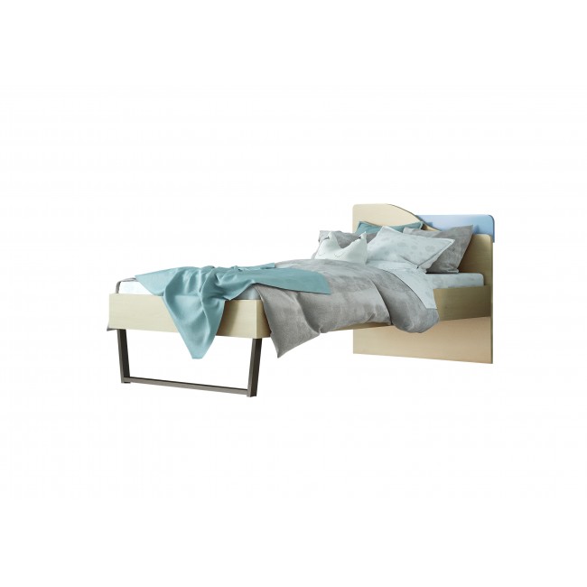 Παιδικό κρεβάτι "ΤΟΞΟ" ημίδιπλο σε χρώμα δρυς-σιελ 110x190
