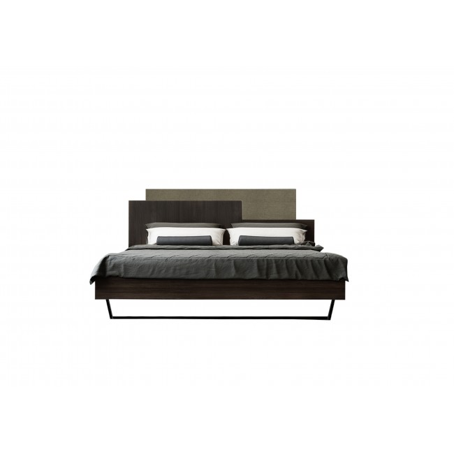 Κρεβάτι "ΜΟΡΦΕΑΣ" διπλό σε χρώμα βέγγε-μόκα σκούρο 160x200
