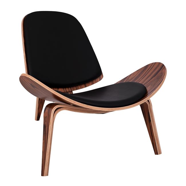 Πολυθρόνα "SUPERIOR" με τεχνόδερμα σε χρώμα μαύρο 89x83x76