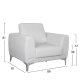 Πολυθρόνα "KENZIE" από pu σε λευκό χρώμα 89x81x81