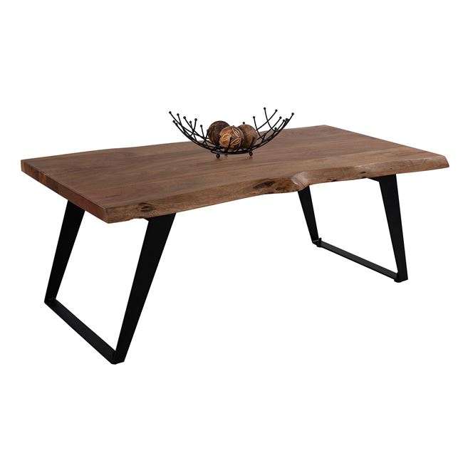 Τραπέζι σαλονιού "ALICIA" ξύλινο σε χρώμα μαύρο/φυσικό 118x59,5x47