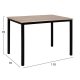Τραπέζι τραπεζαρίας ξύλινο σε χρώμα σονόμα/μαύρο 110x70x76
