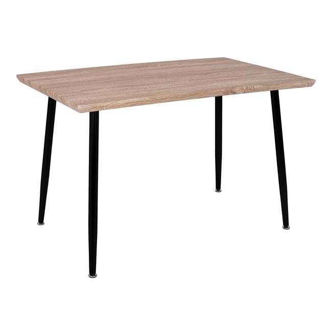 Τραπέζι τραπεζαρίας ξύλινο σε χρώμα σονόμα/μαύρο 120x70x76,5