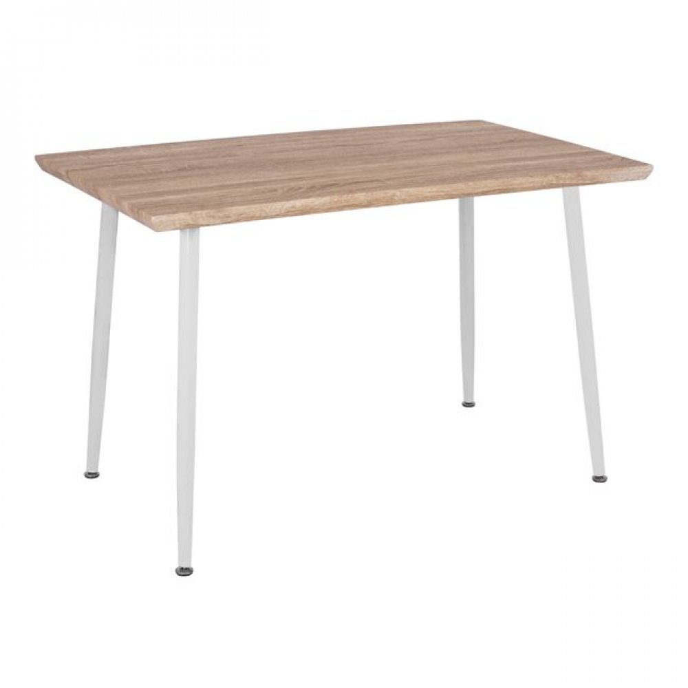 Τραπέζι τραπεζαρίας ξύλινο σε χρώμα σονόμα/λευκό 120x70x76,5