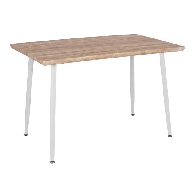 Τραπέζι τραπεζαρίας ξύλινο σε χρώμα σονόμα/λευκό 120x70x76,5