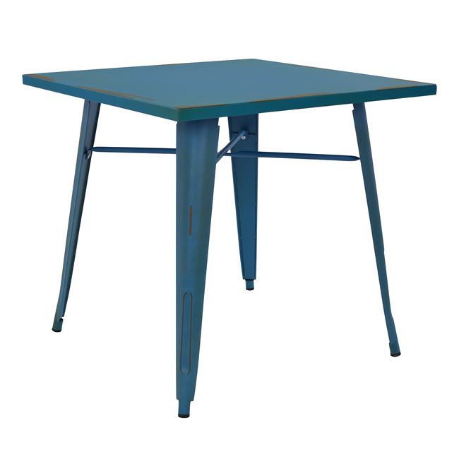 Τραπέζι μεταλλικό σε χρώμα μπλε 80x80x76