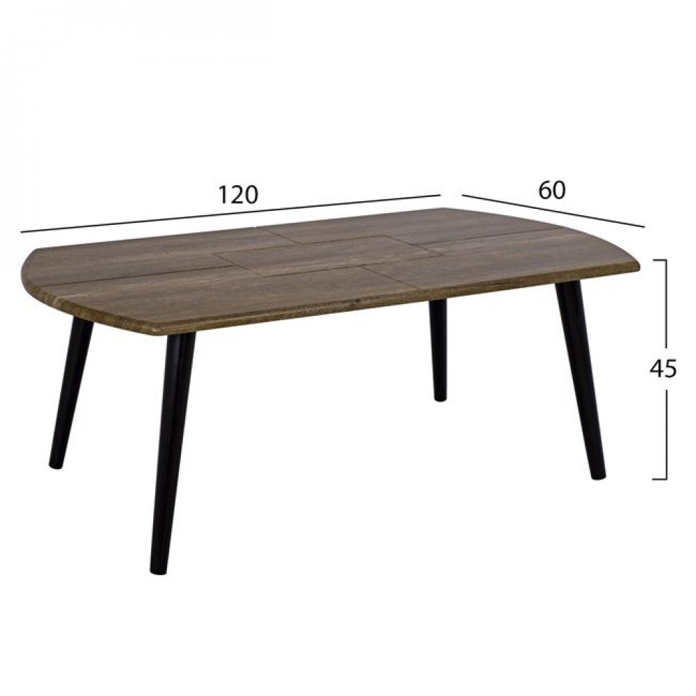 Τραπέζι σαλονιού "ELI" σε χρώμα μαύρο 120x60x45