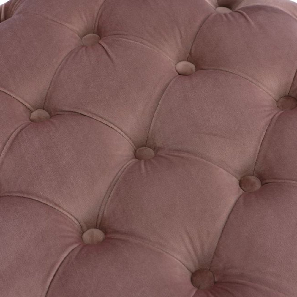 Σκαμπό "KASSIE" βελούδινο σε χρώμα σάπιο μήλο Φ60x43