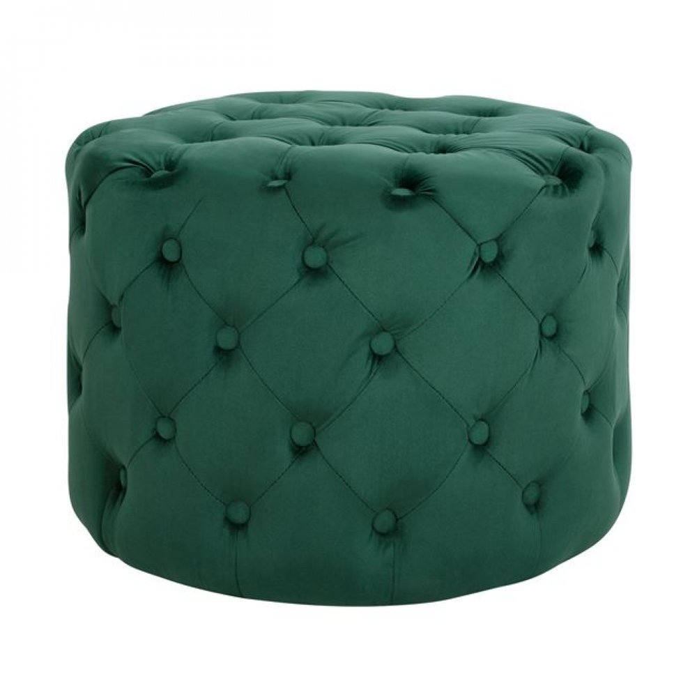 Σκαμπό "KASSIE" βελούδινο σε κυπαρισσί χρώμα Φ60x43