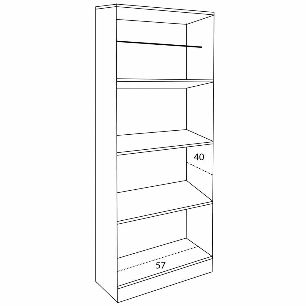 Ντουλάπα δίφυλλη "BAILEY" σε χρώμα σονόμα 60x42x180