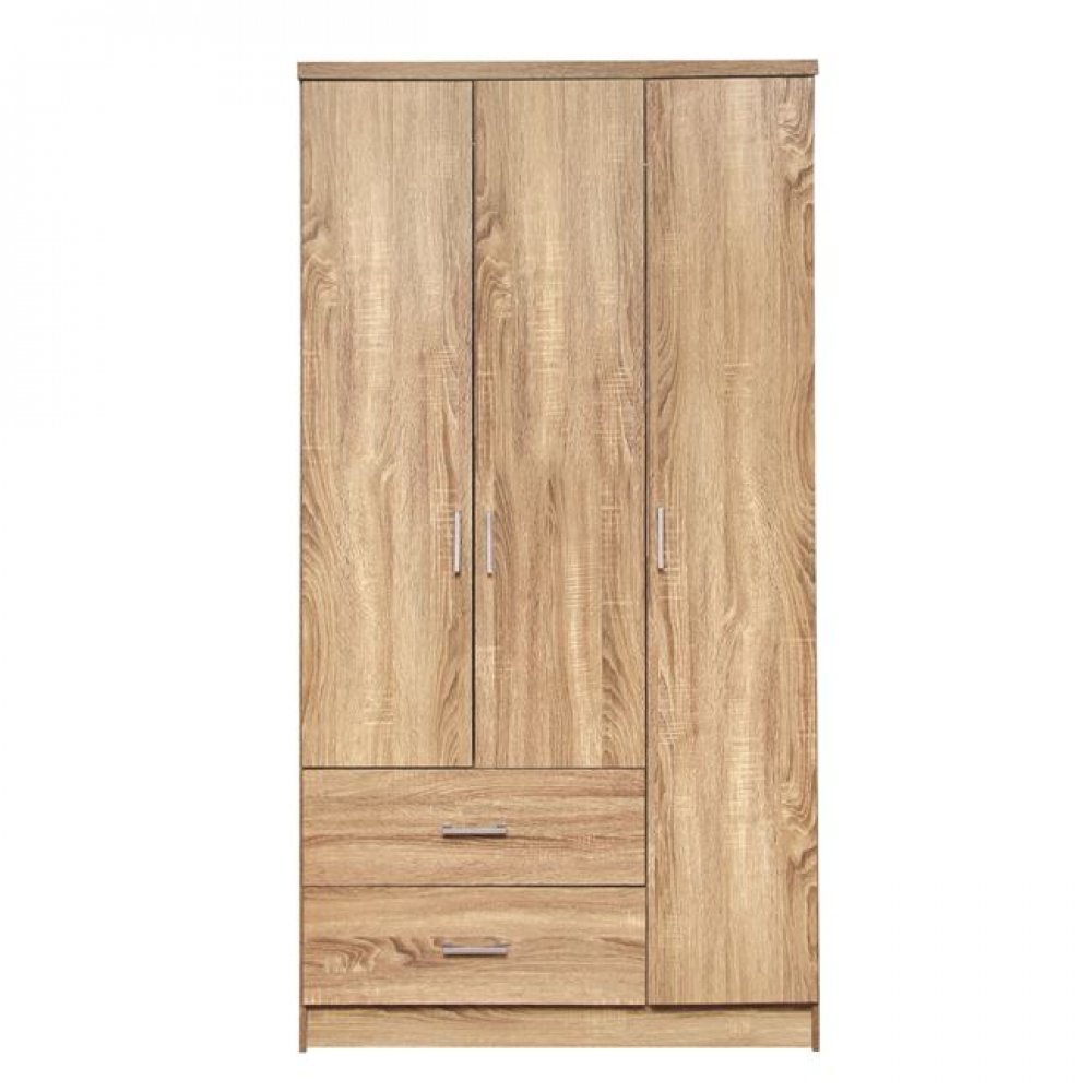 Ντουλάπα τρίφυλλη σε χρώμα σονόμα 89.2x42x181