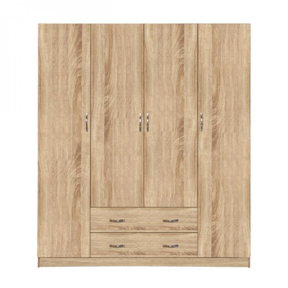 Ντουλάπα τετράφυλλη σε χρώμα σονόμα 200x55,5x180