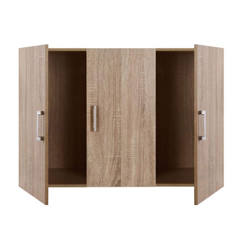 Πατάρι ντουλάπας τρίφυλλο σε σονόμα χρώμα 90x42x60