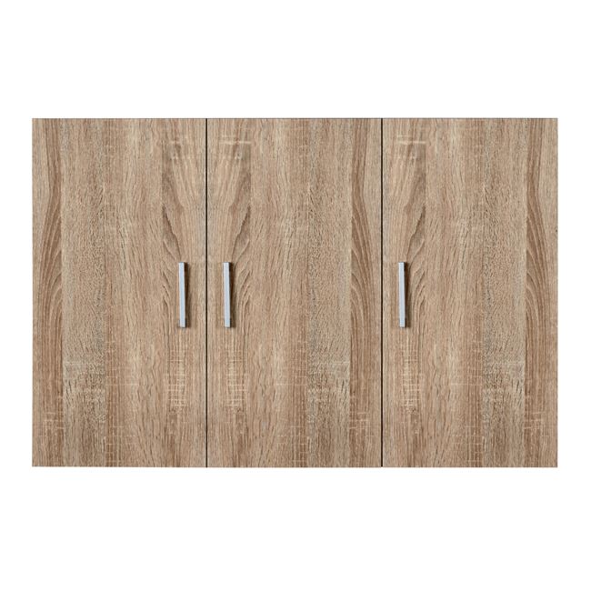 Πατάρι ντουλάπας τρίφυλλο σε σονόμα χρώμα 90x42x60