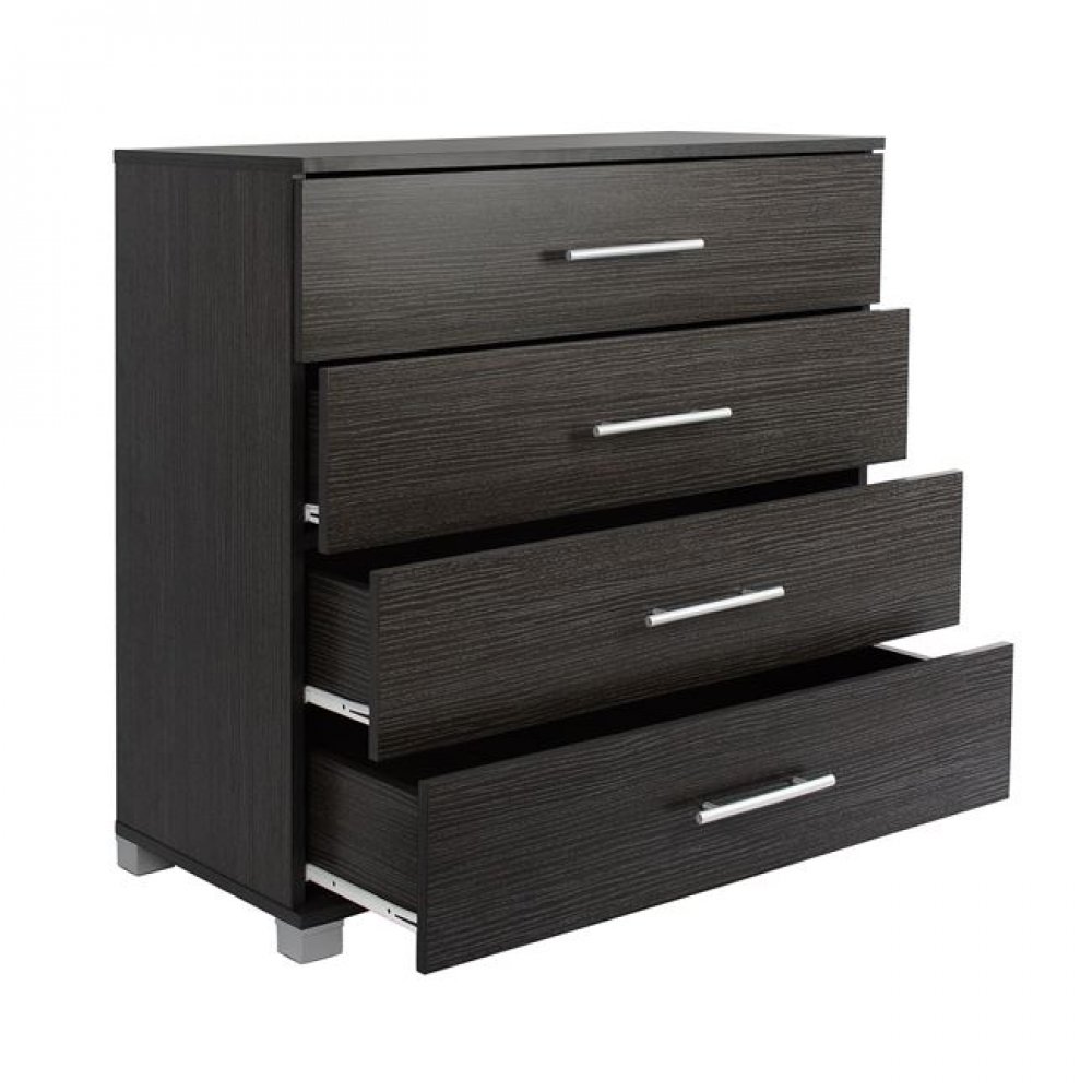 Συρταριέρα με 4 συρτάρια σε χρώμα zebrano 83x40x83