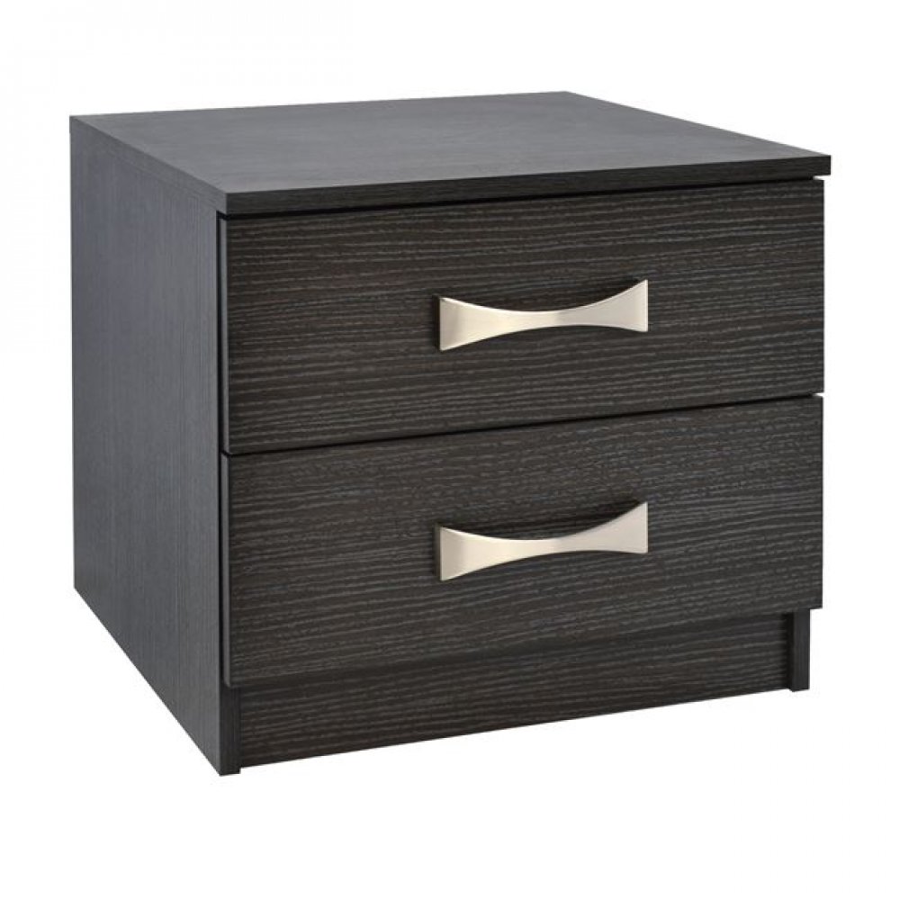 Κομοδίνο με 2 συρτάρια σε zebrano χρώμα 48x40x42