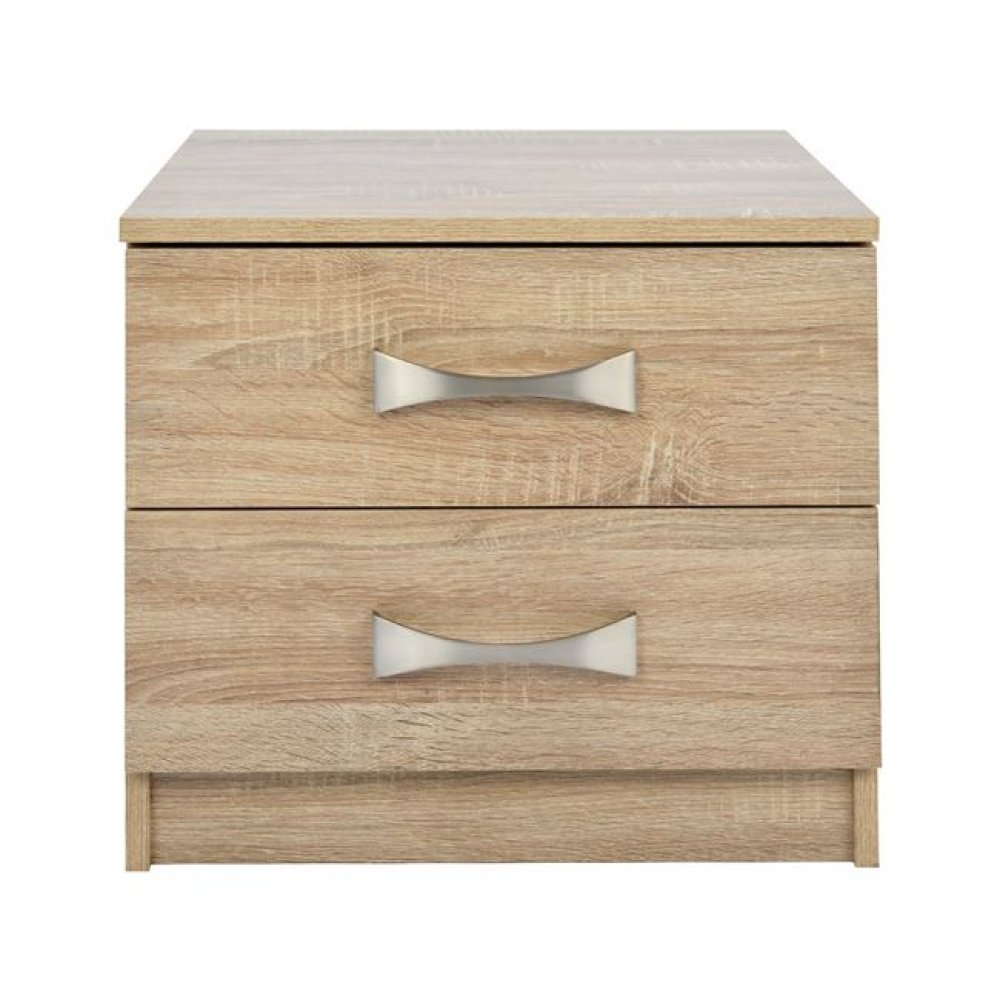 Κομοδίνο με 2 συρτάρια σε σονόμα χρώμα 48x40x42