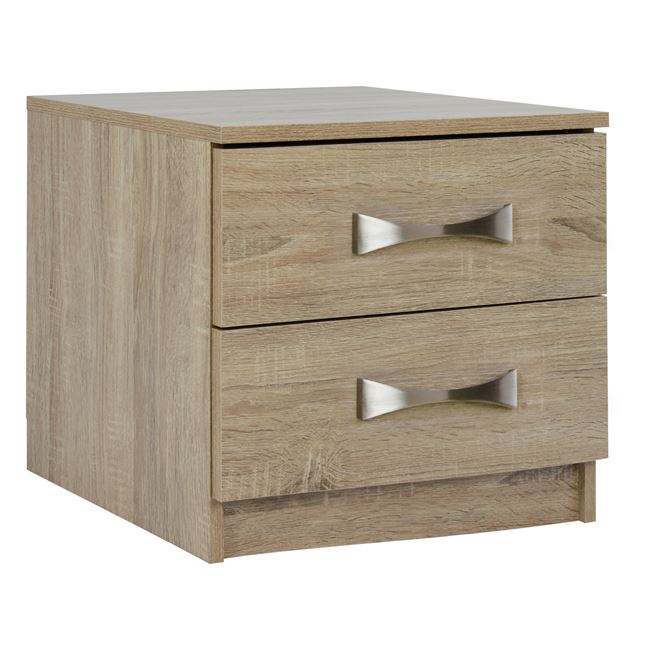 Κομοδίνο με 2 συρτάρια σε σονόμα χρώμα 48x40x42