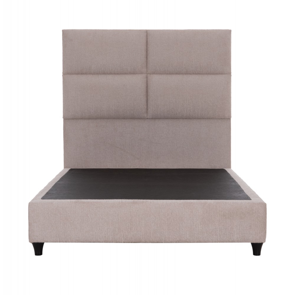 Κρεβάτι "MILO" ημίδιπλο απο ύφασμα σε χρώμα μπεζ 120x200