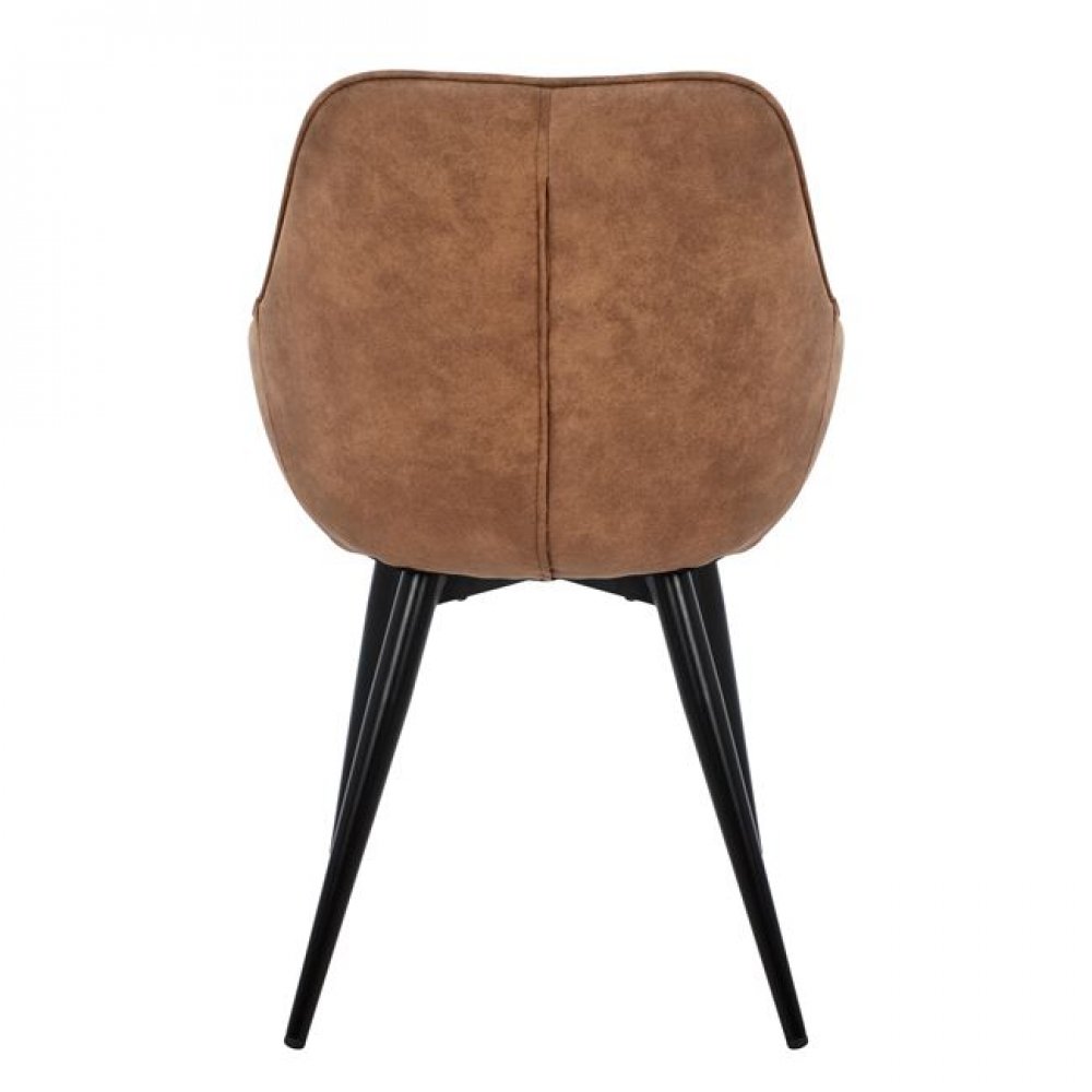 Πολυθρόνα "MANDO" υφασμάτινη σε χρώμα καφέ 60x60x84