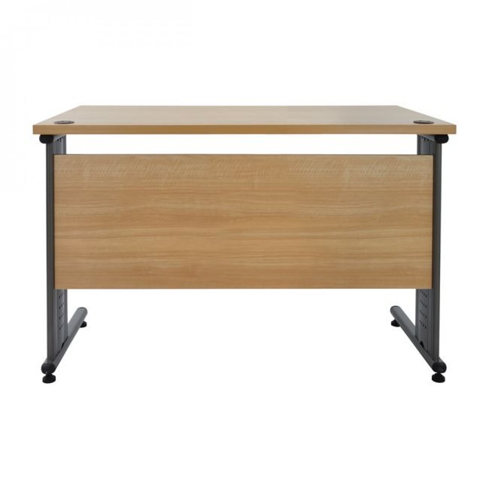 Γραφείο επαγγελματικό σε χρώμα οξιά-γκρι 120x72x75