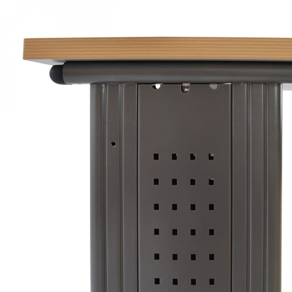 Γραφείο επαγγελματικό σε χρώμα οξιά-γκρι 120x72x75