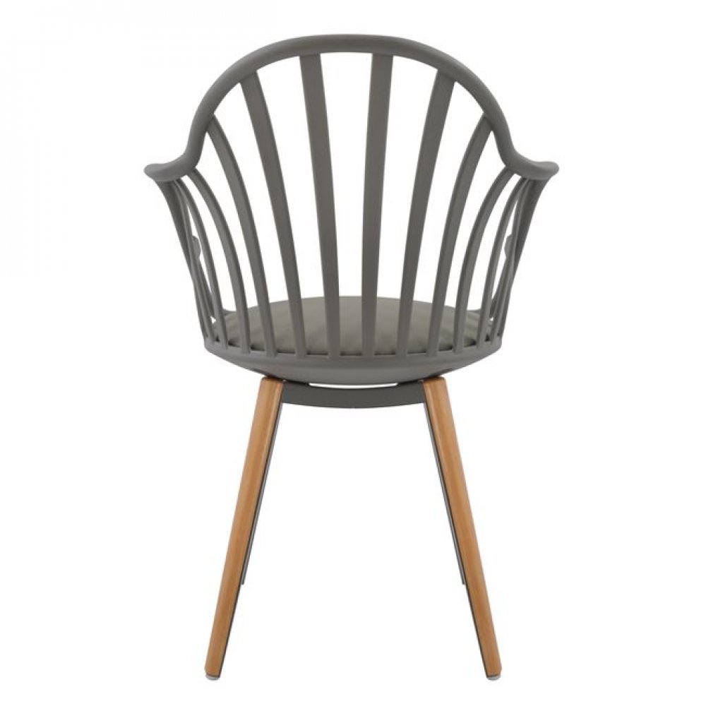 Πολυθρόνα "ANAIS" πολυπροπυλενίου PU σε χρώμα γκρι 60x61x85,5