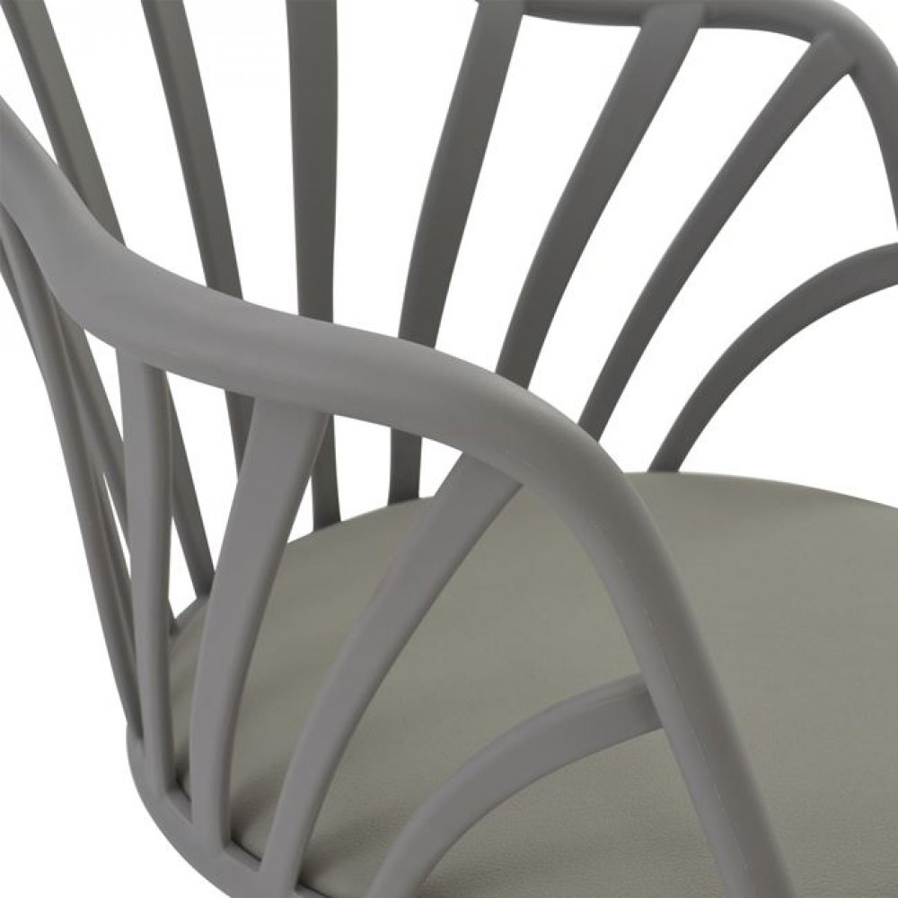 Πολυθρόνα "ANAIS" πολυπροπυλενίου PU σε χρώμα γκρι 60x61x85,5