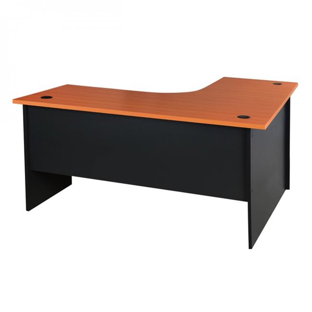 Γραφείο γωνία επαγγελματικό σε χρώμα γκρι-κερασί 150x150x75