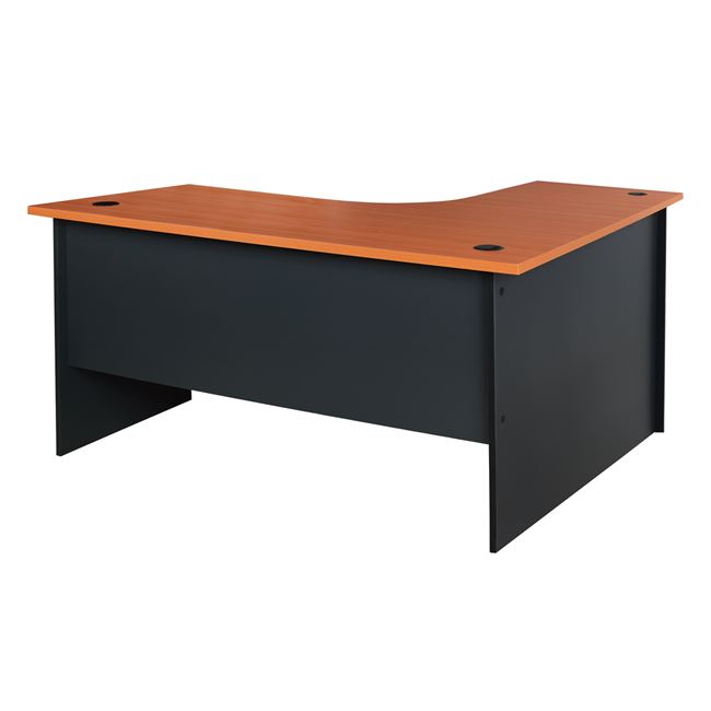 Γραφείο γωνία επαγγελματικό σε χρώμα γκρι-κερασί 150x150x75