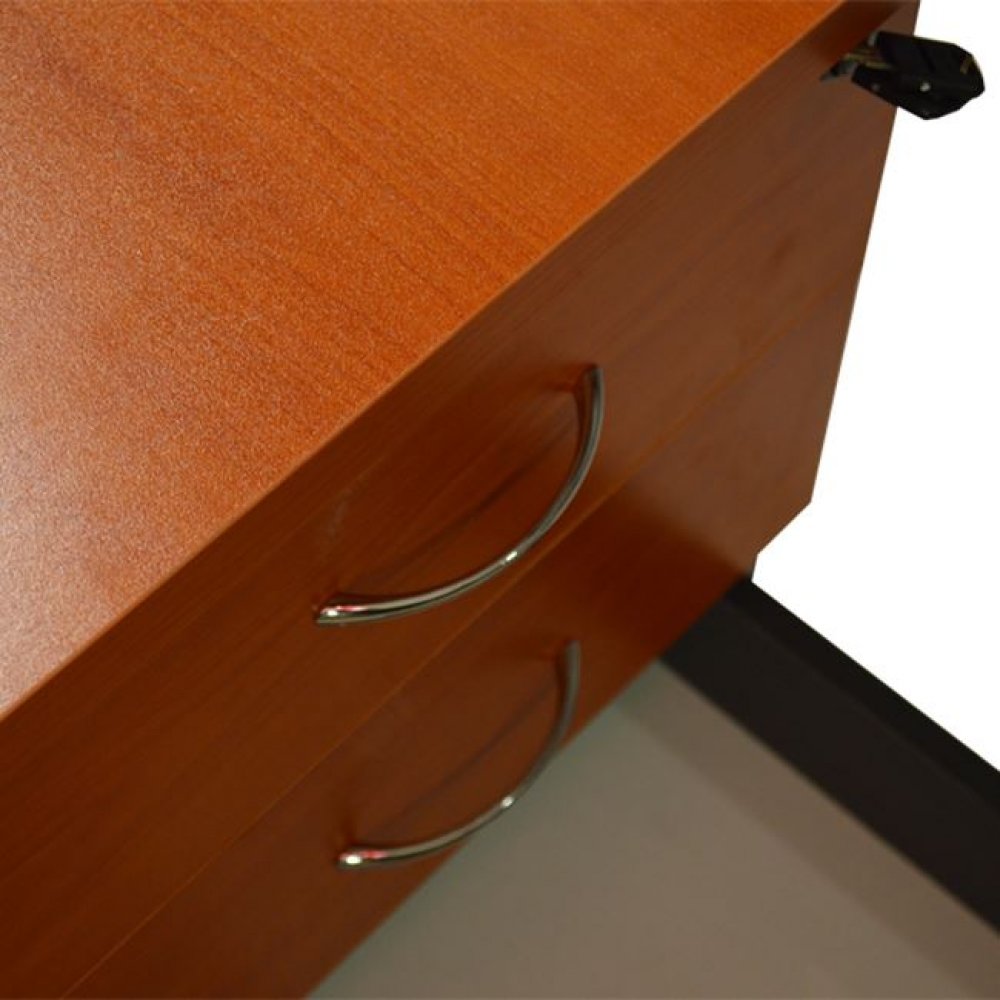 Συρταριέρα γραφείου σε χρώμα σκούρο γκρι-κερασί 38x48x53