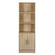 Βιβλιοθήκη "ENSLEY" σε χρώμα σονόμα 60x30x180