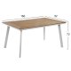 Τραπέζι αλουμίνιου με polywood σε λευκό χρώμα 160x92x72