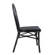 Καρέκλα "BAMBOO LOOK" αλουμινίου-textline σε χρώμα μαύρο 45x57x88